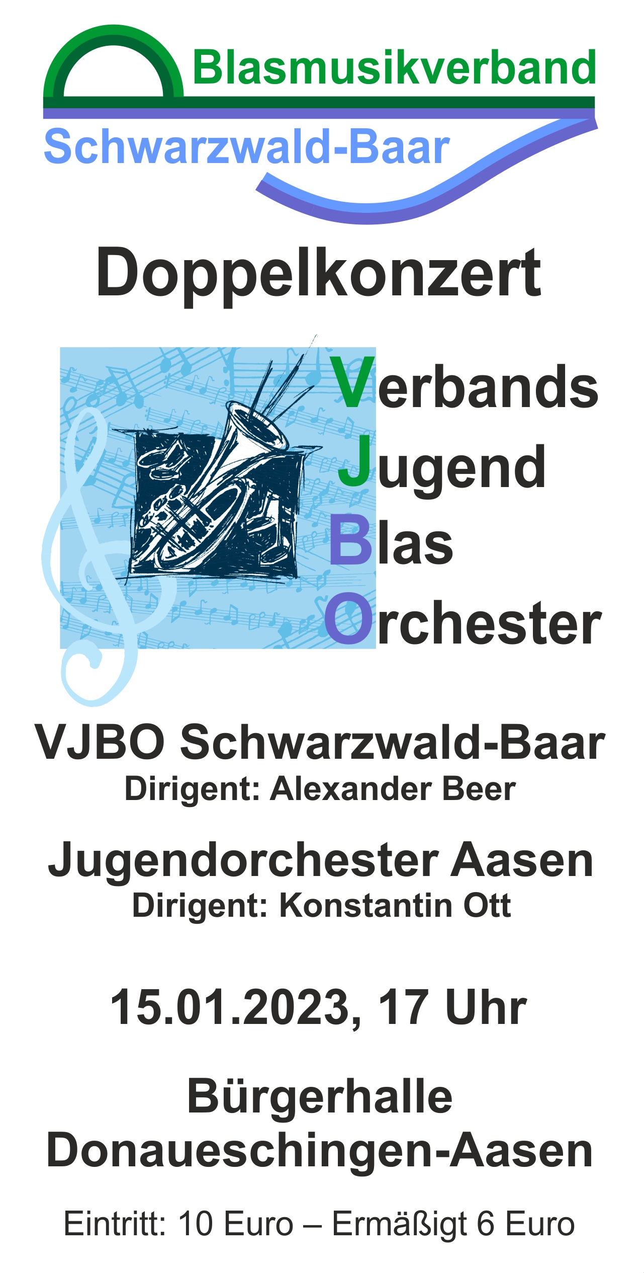 Flyer VJBO Konzert Aasen MitJOAasen2023 DinLang